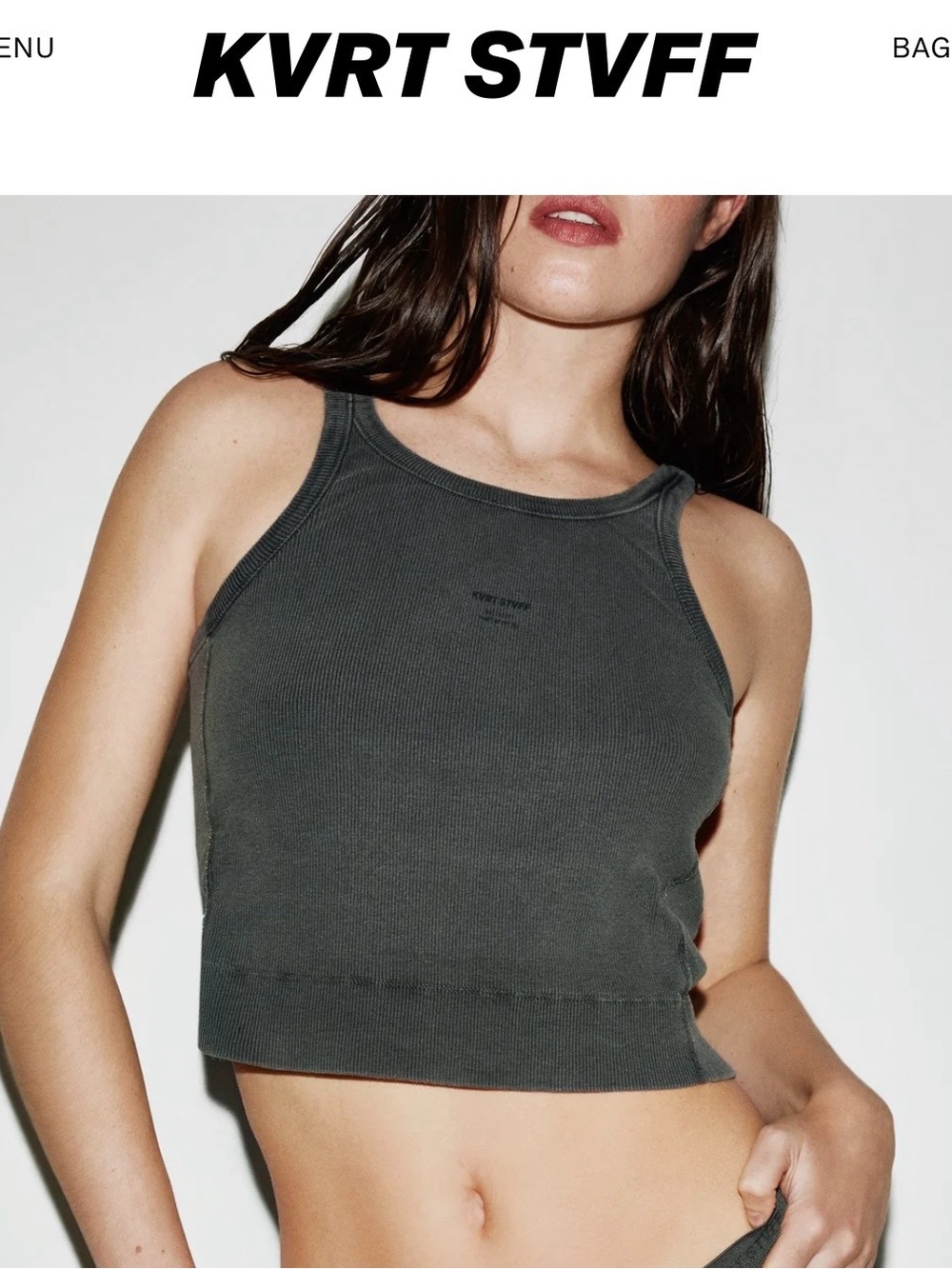 KVRT STVFF Mechanic Tank Top in Black